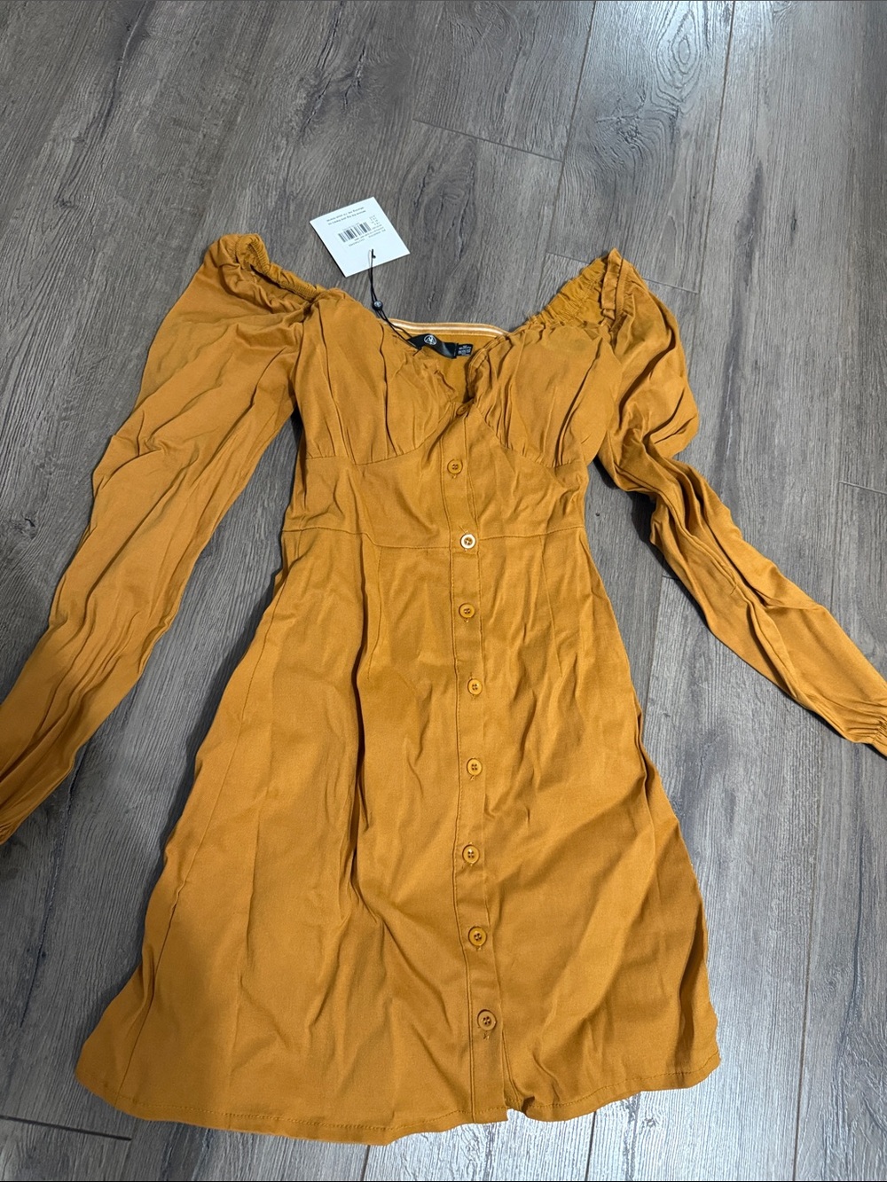 Missguided mustard yellow dress US 2 NWT